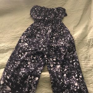 Purple Strapless Jumpsuit w/ pockets